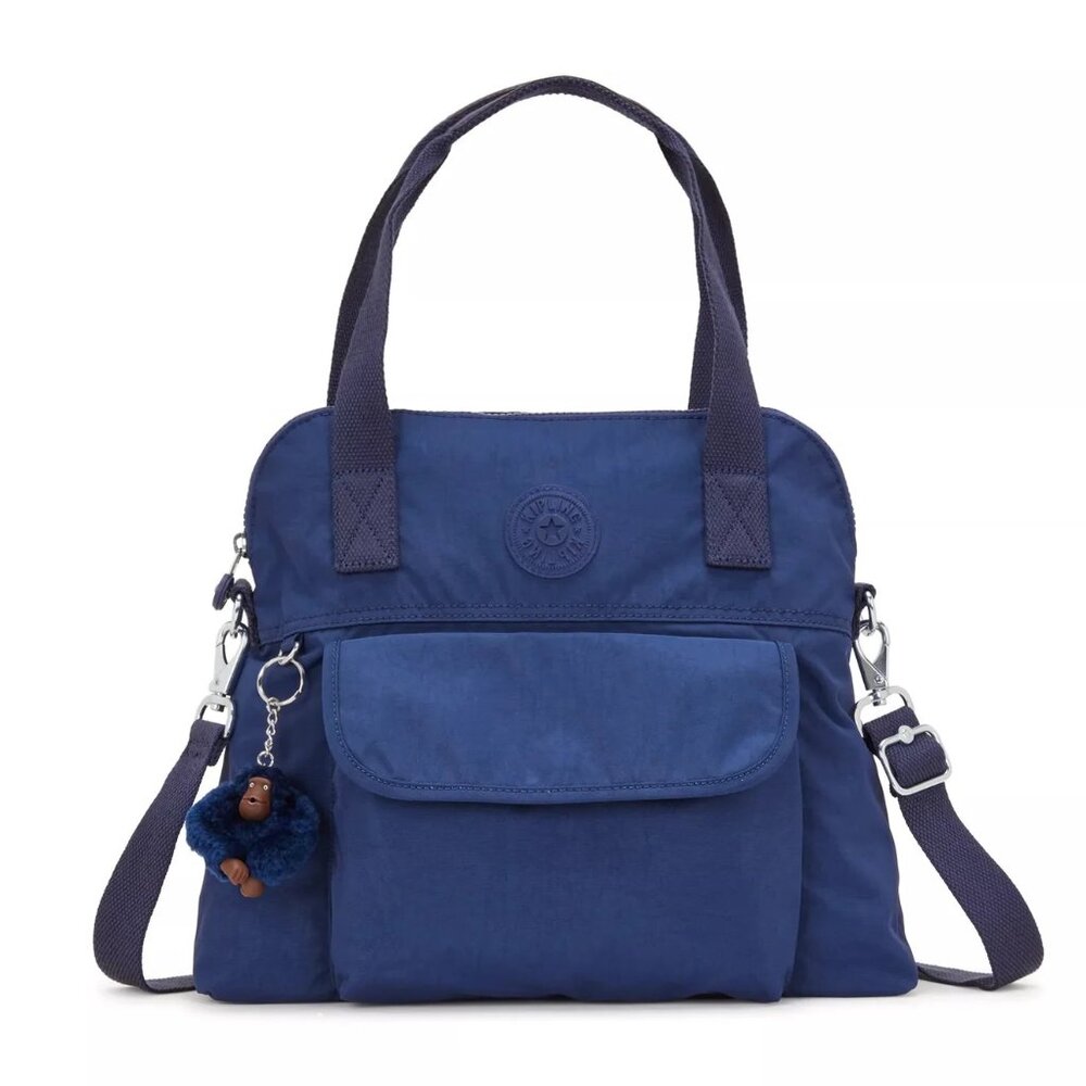 NEW Kipling Pahneiro Handbag with Crossbody Strap in Ink Blue Tonal NWT